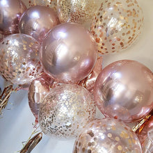 Load image into Gallery viewer, 18Inch Rose Gold 4D Heart Star Foil Helium Balloons - Combo 5 Units