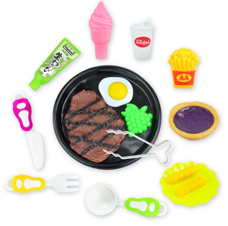 Hot Children Play House Toys Plastic Steak Ice Cream Food