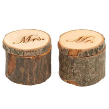 Load image into Gallery viewer, 2Pcs/Units Set Mr Mrs Wooden Printed Wedding Ring Box - Combo 3 Units