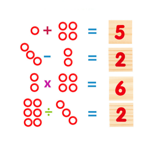 1 Set Kids Baby Wooden Educational Montessori Math Digital Teaching Pair Matching