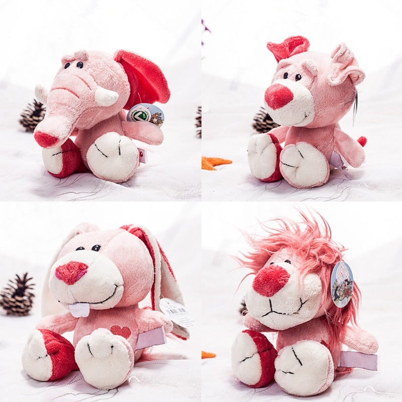 Cute Pink Elephant Rabbit Lion Dog Plush - Rabbit