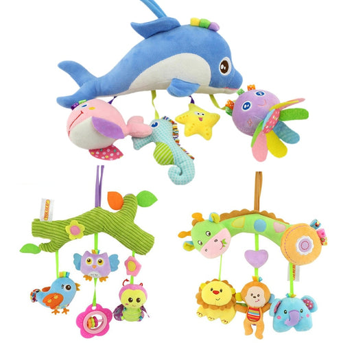 Baby Stroller Toys Infant Crinkle Hanging Toys - Combo 3 Units
