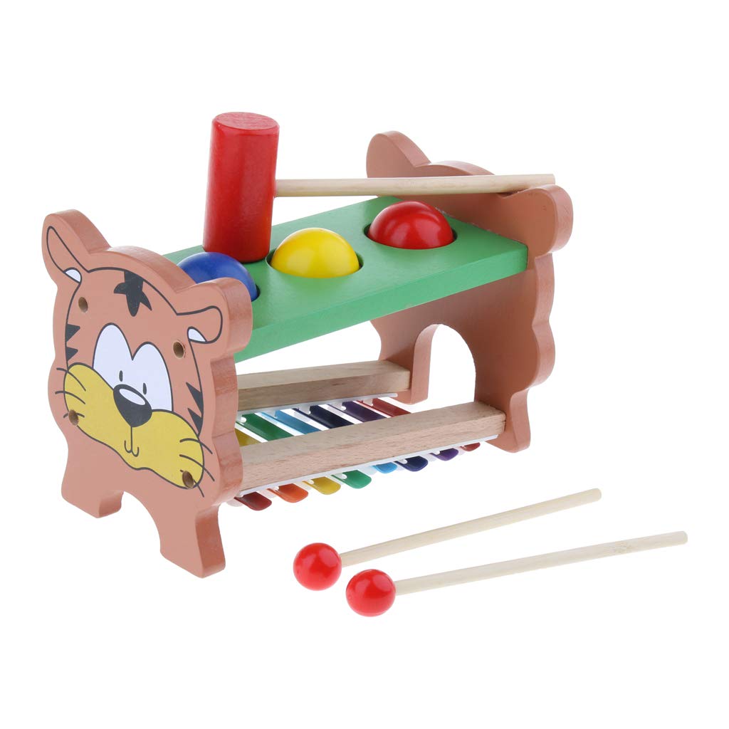 2-In-1 Musical Instrument Wooden Hammering Ball Xylophone