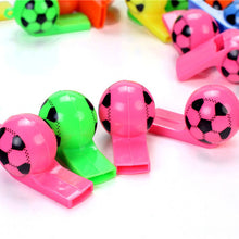 Load image into Gallery viewer, 10Pcs Colorful Plastic Football Small Whistles
