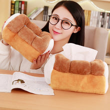Load image into Gallery viewer, 25 Cm Simulation Bread Toast Plush Tissue Box Stuffed
