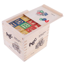 Load image into Gallery viewer, 27Pcs Wooden Building Blocks Cube Alphabet Number