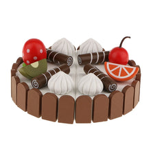 Load image into Gallery viewer, 2Pcs Wooden Miniature Food Birthday Cake