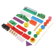Load image into Gallery viewer, 24Pcs Wooden Blocks Domino Roadblocks Math