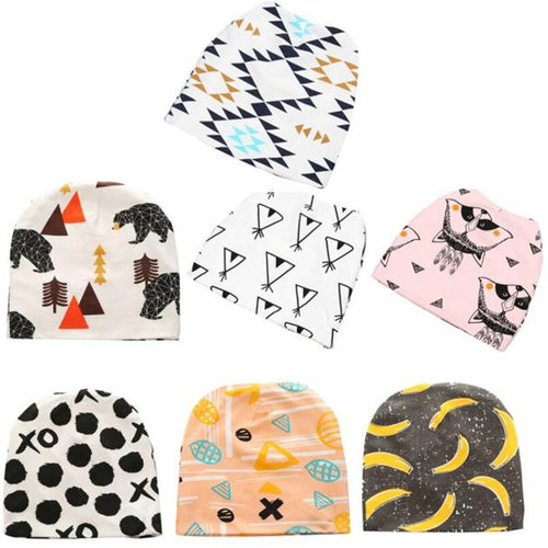7 Patterns Baby Hats New Toddler Infant - Combo 5 Units