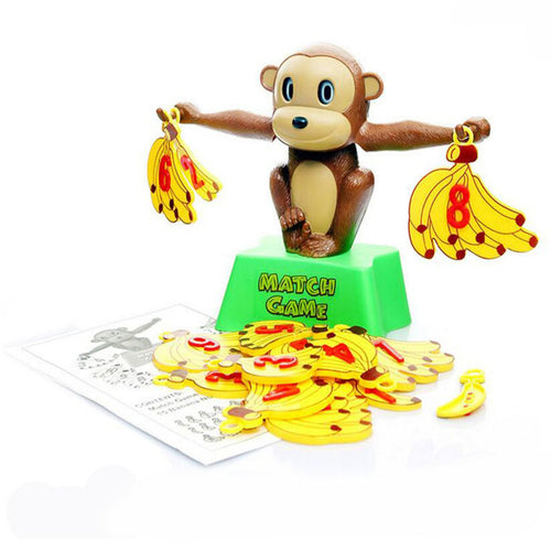 1 Set Creative New Cute Colorful Plastic Cartoon Monkey Banana Balance Puzzle Educational Toys Learning Math Games