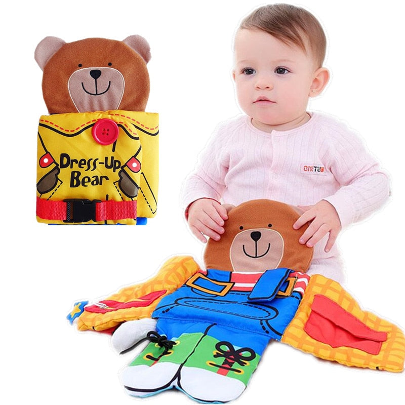 Bear Wear Ch Button Zipper Book Soft Ch Baby