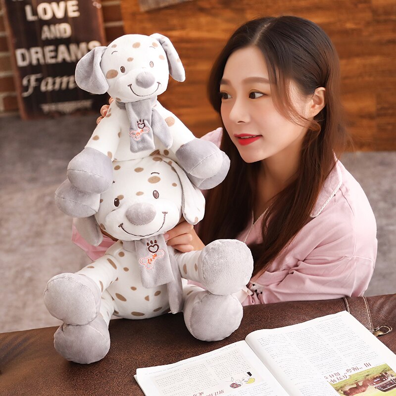25-35 Cm Soft Spotty Dog Plush Toy Plump Body