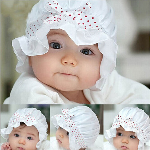 Baby Girl Sun Polka Dots Beanie Hat Cap - Combo 5 Units