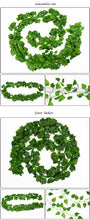 Load image into Gallery viewer, 12Pcs Lot Artificial Leaves Fake Plants Hanging Ivy Vine Leaf Garland Jungle