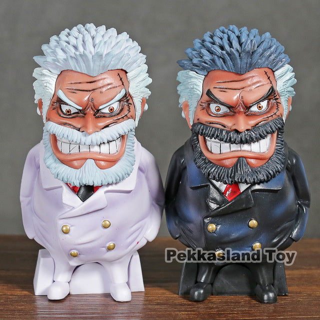 One Piece Monkey D Garp Gk Figure Pvc Statue Collectible Model Toy  - Combo 2 Statues Black And White
