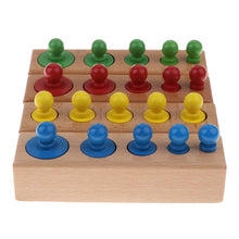 Load image into Gallery viewer, 20Pcs Wooden Cylinders Blocks Matching Sorting Game