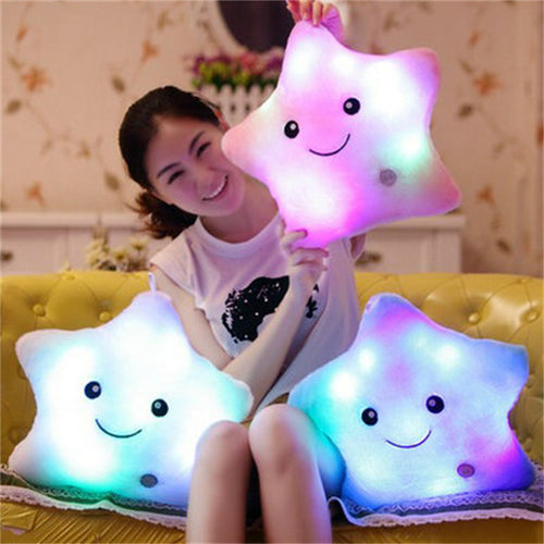 Luminous Pillow Christmas Toys Plush Pillow Hot Colorful Stars
