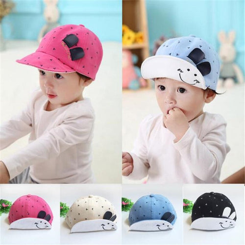 Baby Hats Kids Boys Girls Bunny Rabbit Visor Baseball Cap - Combo 5 Units