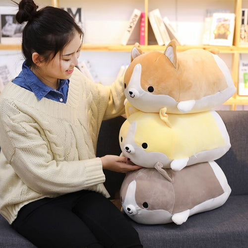 30-50-60 Cm Corgi Dog Plush Toy Plump Body