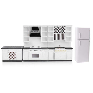 1.12 Scale Dollhouse Furniture Kitchen Cabinet Fridge Model