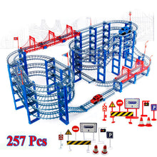 Load image into Gallery viewer, 257Pcs Diy Track Car Diecasts Toy Vehicles Rail Car Road Assembled
