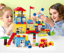 Load image into Gallery viewer, 216Pcs Diy Colorful City House Roof Big Particle Building Blocks