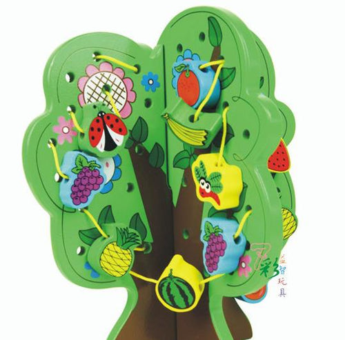 Green Wooden Fruit Tree Toy