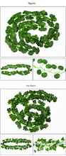 Load image into Gallery viewer, 12Pcs Lot Artificial Leaves Fake Plants Hanging Ivy Vine Leaf Garland Jungle