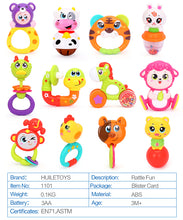 Load image into Gallery viewer, 12Pcs Lot Baby Toys Animal Handbells Developmental Toy