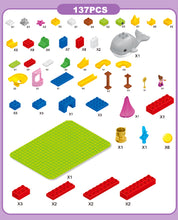 Load image into Gallery viewer, 137Pcs Marble Race Run Balls Rolling Track Building Blocks Compatiable Legoe Duplo Kids Big Size