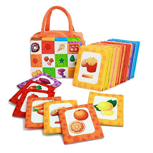 26Pcs Fabric Book Sensory Cards Memory Language Development
