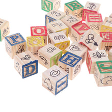 Load image into Gallery viewer, 27Pcs Wooden Building Blocks Cube Alphabet Number
