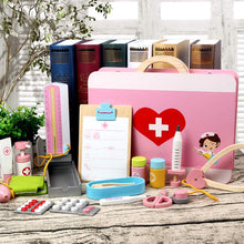 Load image into Gallery viewer, 15Pcs Wooden Simulation Medical Box Doctor Nurse