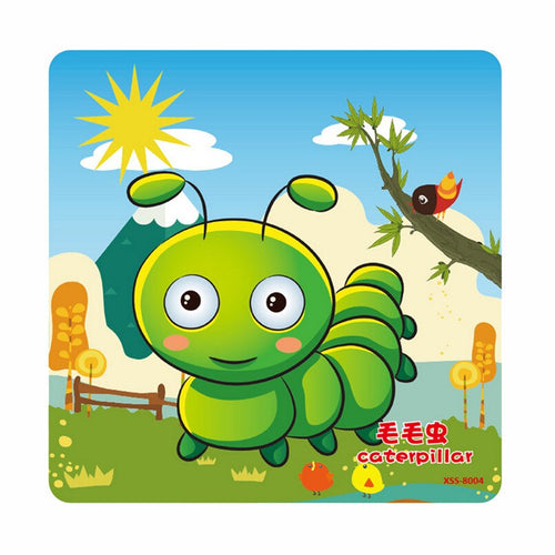 Education Toy Wooden Animal Caterpillar Jigsaw - Combo 5 Units