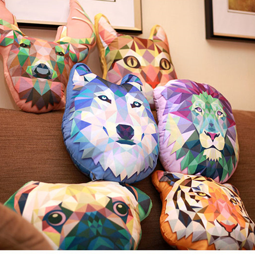 1Pc New Creative 3D Print Cat&Dog&Tiger&Lion&Deer Animal Soft