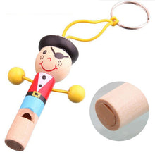 Load image into Gallery viewer, Combo 10 Units - Mini Wooden Pirate Whistle Musical Cute Doll