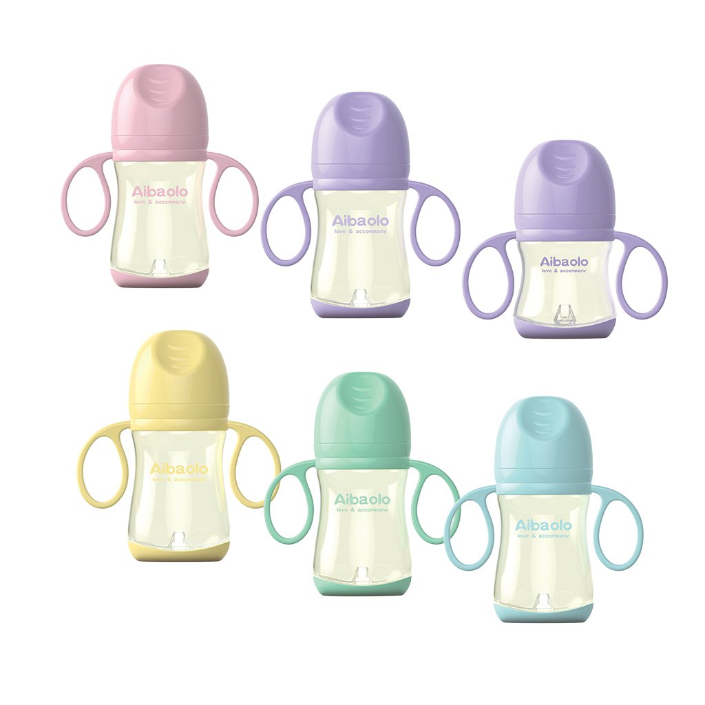 300Ml Baby Feeding Bottle With Handle Nipple Milk Bottle