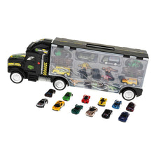 Load image into Gallery viewer, 28Pcs Dinosaur Transport Truck Car Vehicle Helicopter Model