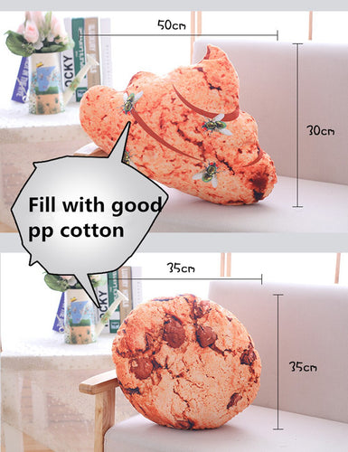 1Pc Simulation Cookie And Feces Food Plush Toy