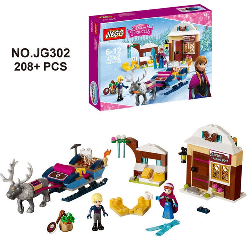 208Pcs Dream Princess Castle Elsa Ice Castle Princess Anna Set