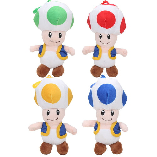 Super Mario Mushrooms Toad Plush Toys Stuffed Animals Kids Gift Dolls Green