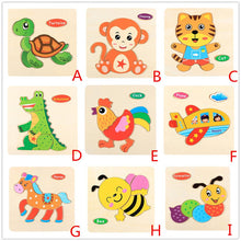 Load image into Gallery viewer, Toys For Baby Colorful Wooden Puzzle Animal Educational - Combo 5 Units