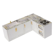 Load image into Gallery viewer, 1.12 Scale Dollhouse Furniture Wooden Kitchen Cabinet Fridge