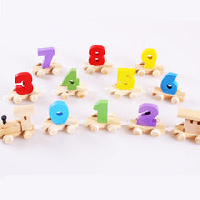 Load image into Gallery viewer, Wood Train Figure Model Toy With Number Pattern 0~9
