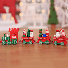 Load image into Gallery viewer, Mini Train Wooden Christmas Action Figure Toys - Combo 3 Different Colors Trains
