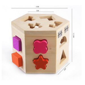 1 Set Kids Classic 15 Hole Intellectual Box Cognitive Game