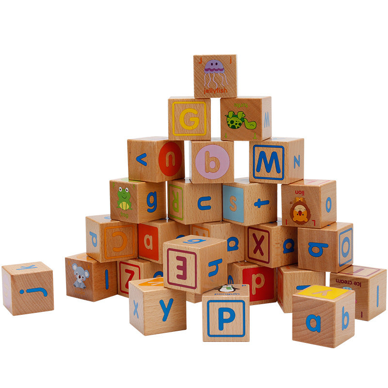 26Pcs Alphabet Animal Cognition Building Blocks