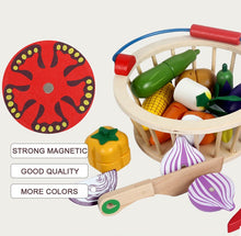 Load image into Gallery viewer, 12Pcs Magnetic Wooden Fruit And Vegetable Combination Cutting Toy