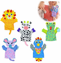 Load image into Gallery viewer, Baby Cartoon Bath Gloves Children Bath Rub Cuozao Towel Lion Frog Elephant Cows Chick - Combo 5 Units