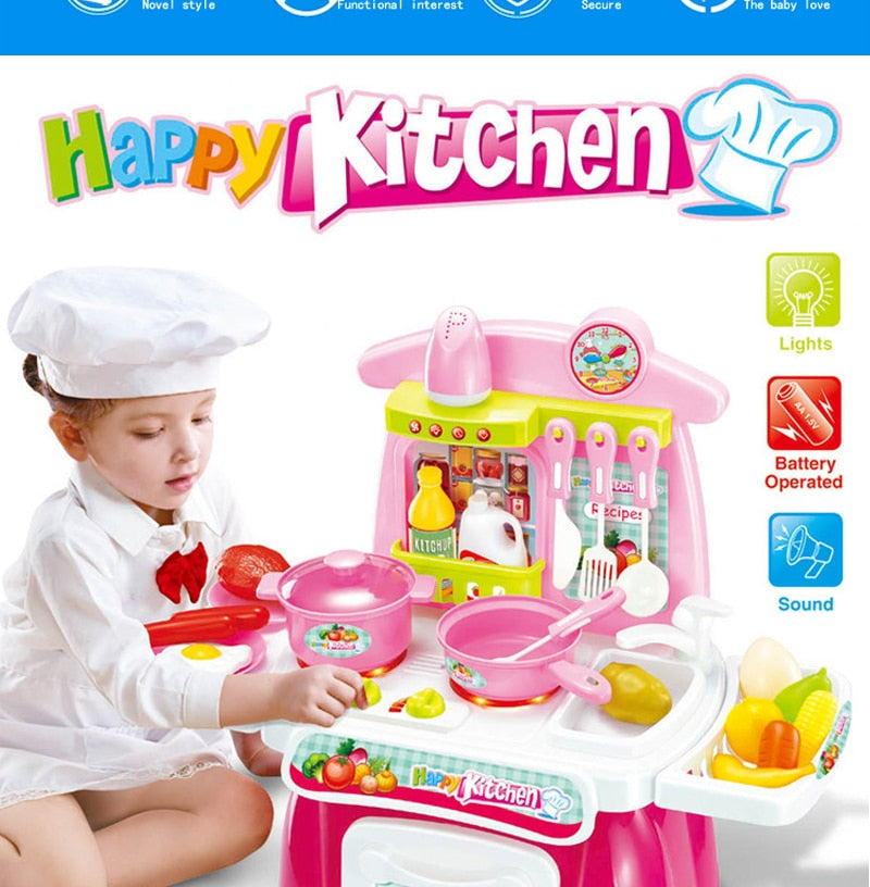 22Pcs Kitchen Toys Children Pretend Play Toys Baby Play Cutting Fruit Vegetables